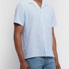 Miyagi Camp-Collar Striped Seersucker Shirt - FR Miyagi Camp-Collar Striped Seersucker Shirt - FR