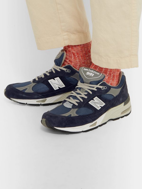 991 Suede, Mesh and Leather Sneakers - E1