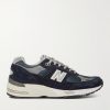 991 Suede, Mesh and Leather Sneakers