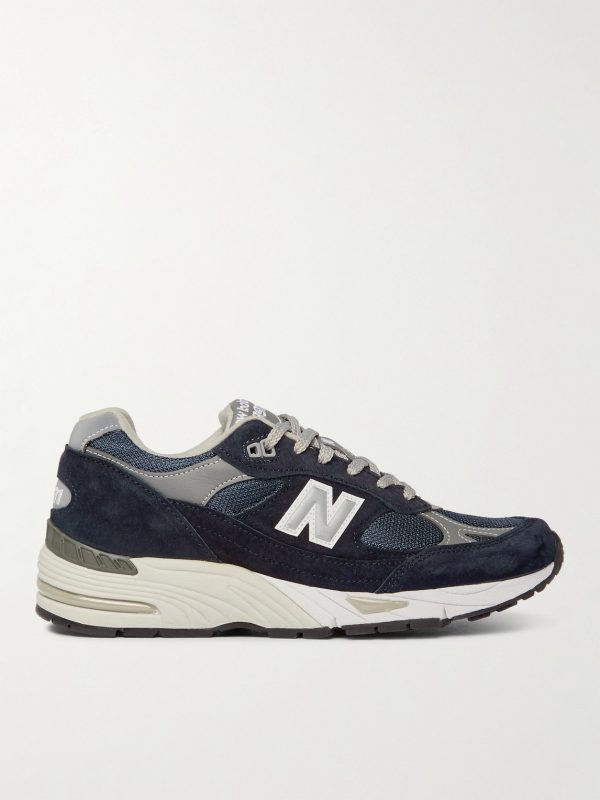 991 Suede, Mesh and Leather Sneakers