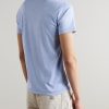 Slim-Fit Logo-Embroidered Mélange Pima Cotton-Jersey T-Shirt - BK Slim-Fit Logo-Embroidered Mélange Pima Cotton-Jersey T-Shirt - BK
