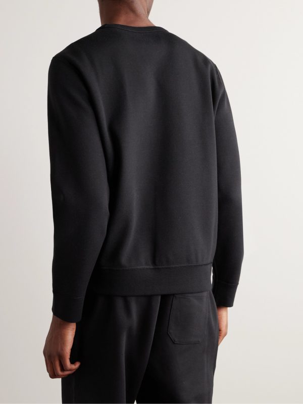 Logo-Embroidered Jersey Sweatshirt - BK Logo-Embroidered Jersey Sweatshirt - BK