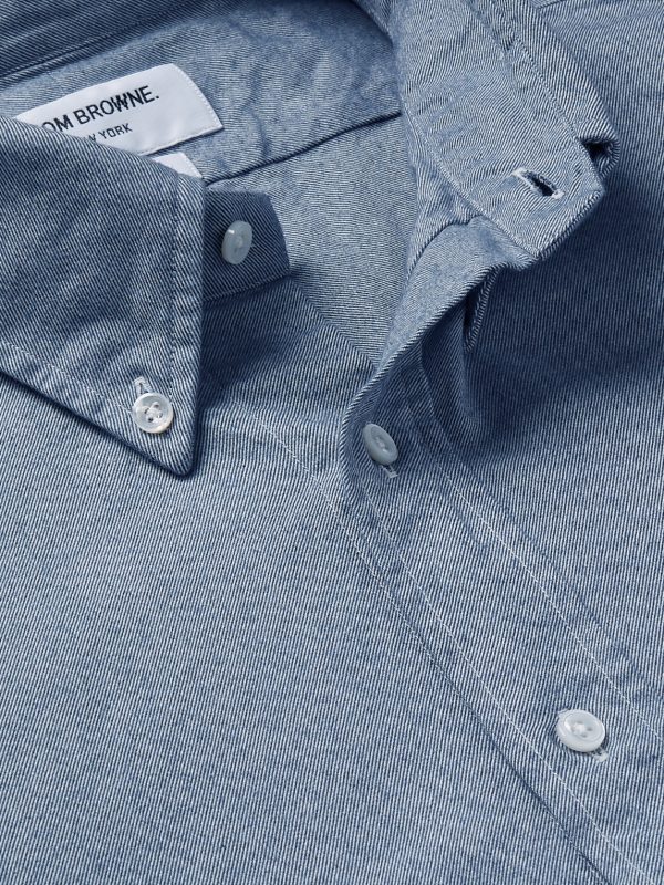 Button-Down Collar Striped Cotton-Flannel Shirt - CU Button-Down Collar Striped Cotton-Flannel Shirt - CU