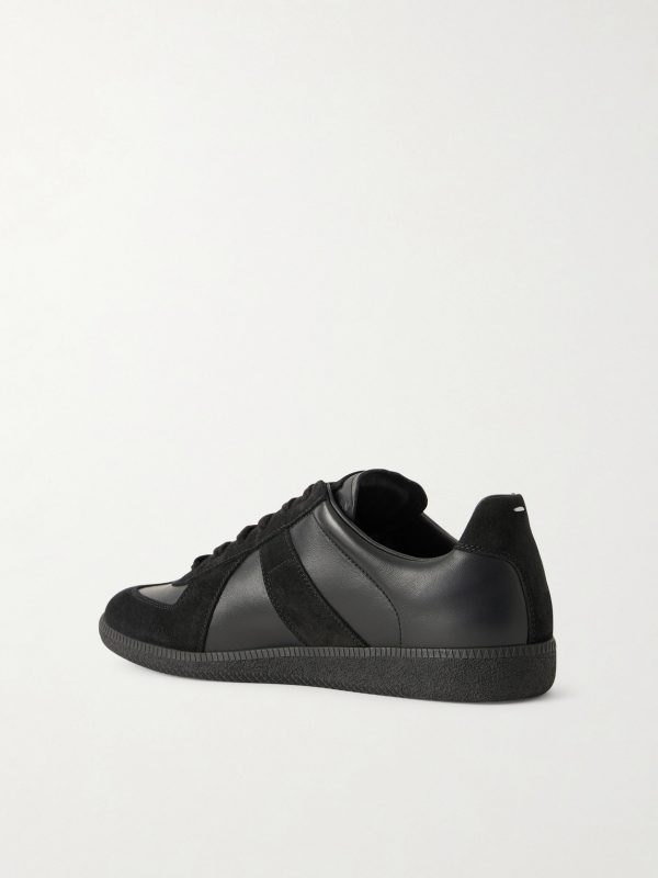 Replica Leather and Suede Sneakers - BK