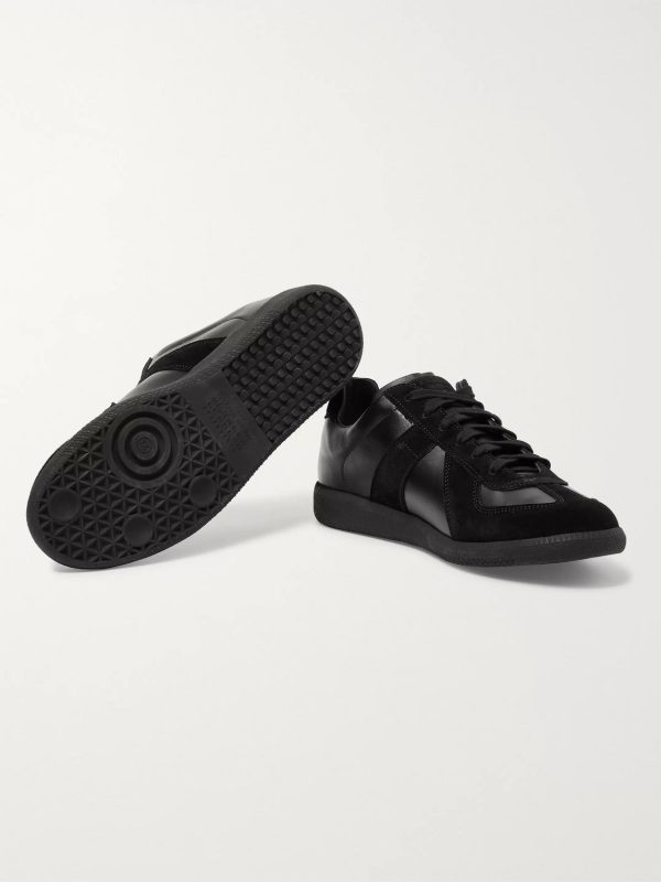 Replica Leather and Suede Sneakers - E2
