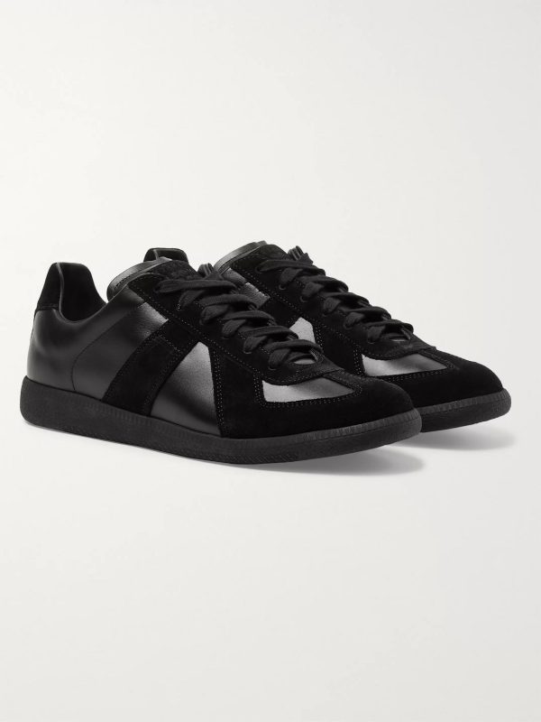 Replica Leather and Suede Sneakers - FR