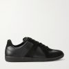 Replica Leather and Suede Sneakers