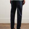 Tapered Cotton-Twill Drawstring Trousers - BK Tapered Cotton-Twill Drawstring Trousers - BK