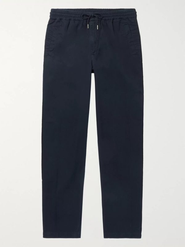 Tapered Cotton-Twill Drawstring Trousers Tapered Cotton-Twill Drawstring Trousers