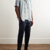 Tapered Cotton-Twill Drawstring Trousers - OU Tapered Cotton-Twill Drawstring Trousers - OU