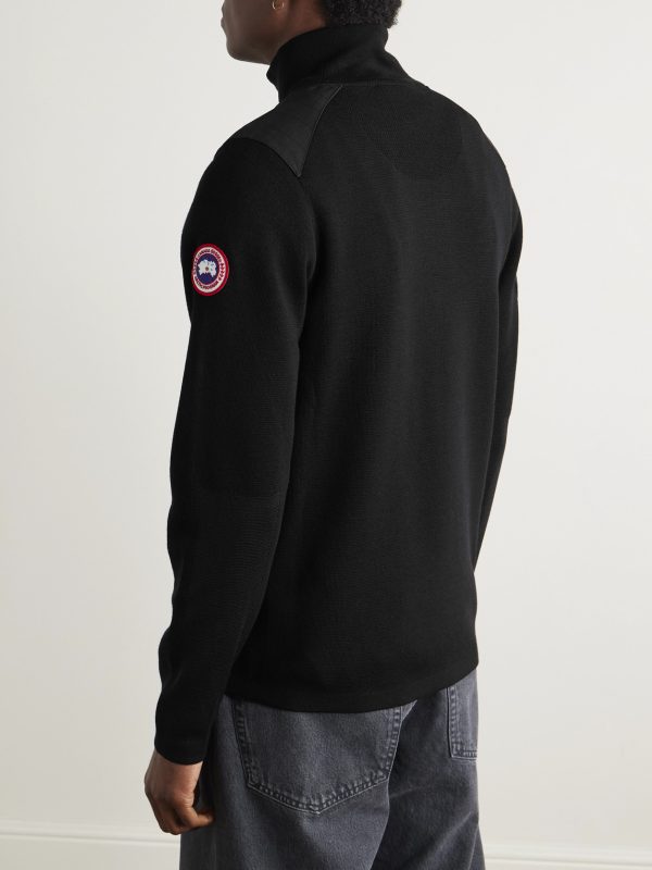 Stormont Slim-Fit CORDURA-Trimmed Merino Wool Half-Zip Sweater - BK Stormont Slim-Fit CORDURA-Trimmed Merino Wool Half-Zip Sweater - BK