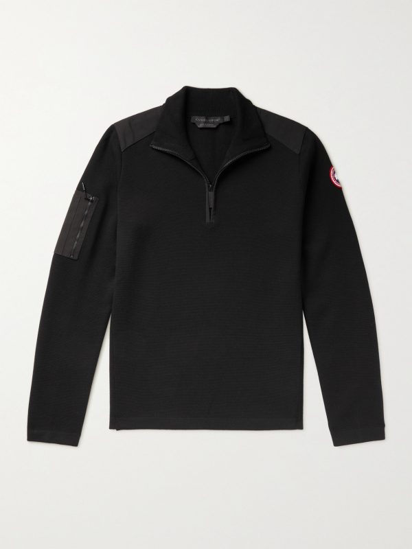 Stormont Slim-Fit CORDURA-Trimmed Merino Wool Half-Zip Sweater Stormont Slim-Fit CORDURA-Trimmed Merino Wool Half-Zip Sweater