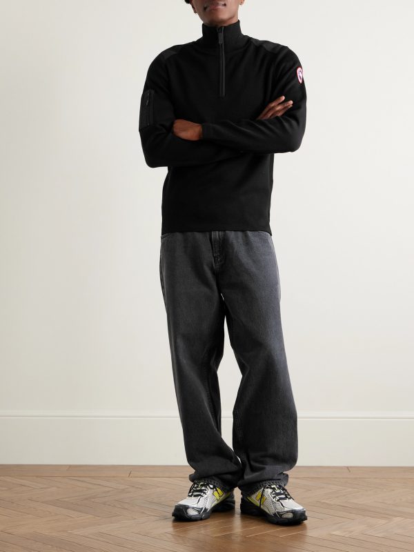 Stormont Slim-Fit CORDURA-Trimmed Merino Wool Half-Zip Sweater - OU Stormont Slim-Fit CORDURA-Trimmed Merino Wool Half-Zip Sweater - OU