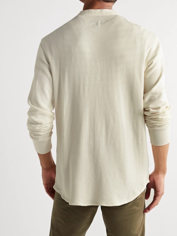 Baron Honeycomb-Knit Cotton Henley T-Shirt - BK Baron Honeycomb-Knit Cotton Henley T-Shirt - BK