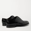 Chelsea Cap-Toe Burnished-Leather Oxford Shoes - BK Chelsea Cap-Toe Burnished-Leather Oxford Shoes - BK
