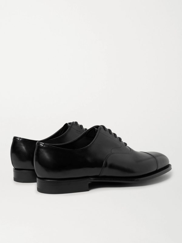 Chelsea Cap-Toe Burnished-Leather Oxford Shoes - BK Chelsea Cap-Toe Burnished-Leather Oxford Shoes - BK