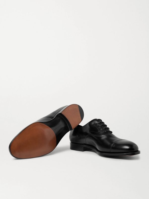 Chelsea Cap-Toe Burnished-Leather Oxford Shoes - E2 Chelsea Cap-Toe Burnished-Leather Oxford Shoes - E2