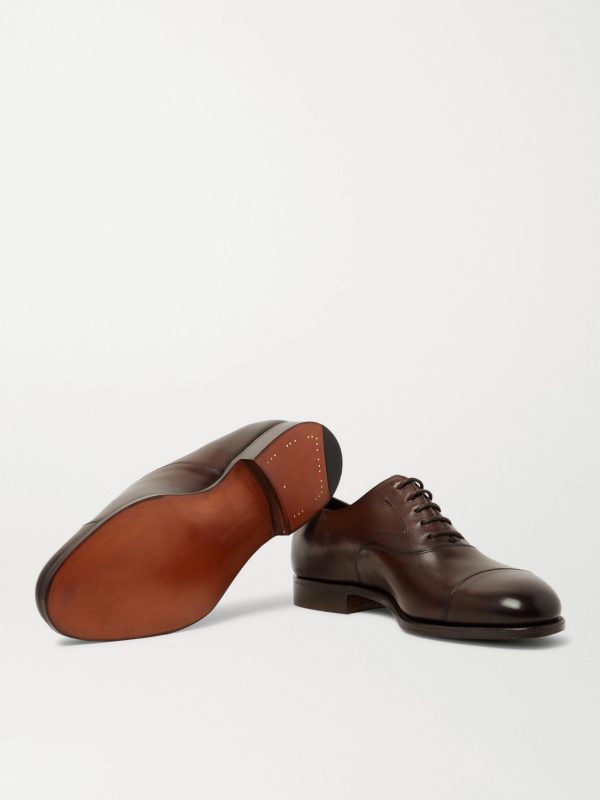 Chelsea Cap-Toe Burnished-Leather Oxford Shoes - E1 Chelsea Cap-Toe Burnished-Leather Oxford Shoes - E1