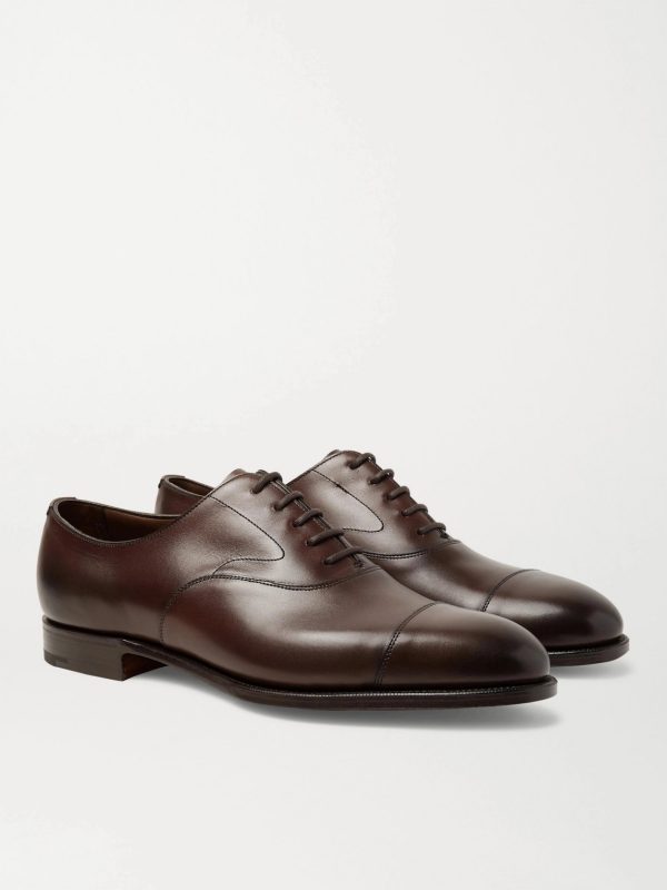 Chelsea Cap-Toe Burnished-Leather Oxford Shoes - FR Chelsea Cap-Toe Burnished-Leather Oxford Shoes - FR