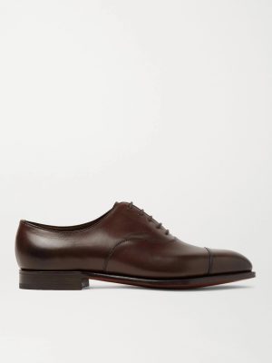 Chelsea Cap-Toe Burnished-Leather Oxford Shoes