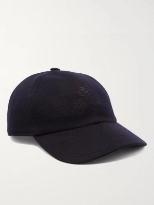 Logo-Embroidered Storm System Baby Cashmere Baseball Cap Logo-Embroidered Storm System Baby Cashmere Baseball Cap