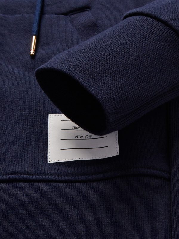 Slim-Fit Striped Loopback Cotton-Jersey Zip-Up Hoodie - E1 Slim-Fit Striped Loopback Cotton-Jersey Zip-Up Hoodie - E1