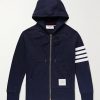 Slim-Fit Striped Loopback Cotton-Jersey Zip-Up Hoodie Slim-Fit Striped Loopback Cotton-Jersey Zip-Up Hoodie