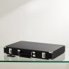 Sutton Walnut, Leather and Stainless Steel Backgammon Set - E1 Sutton Walnut, Leather and Stainless Steel Backgammon Set - E1