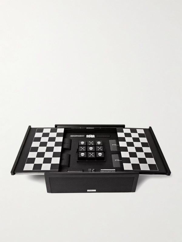 Sutton Carbon-Fibre Leather and Walnut Game Box - E1 Sutton Carbon-Fibre Leather and Walnut Game Box - E1