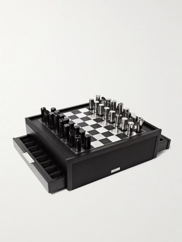Sutton Carbon-Fibre Leather and Walnut Game Box - E2 Sutton Carbon-Fibre Leather and Walnut Game Box - E2