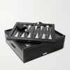 Sutton Carbon-Fibre Leather and Walnut Game Box - E3 Sutton Carbon-Fibre Leather and Walnut Game Box - E3