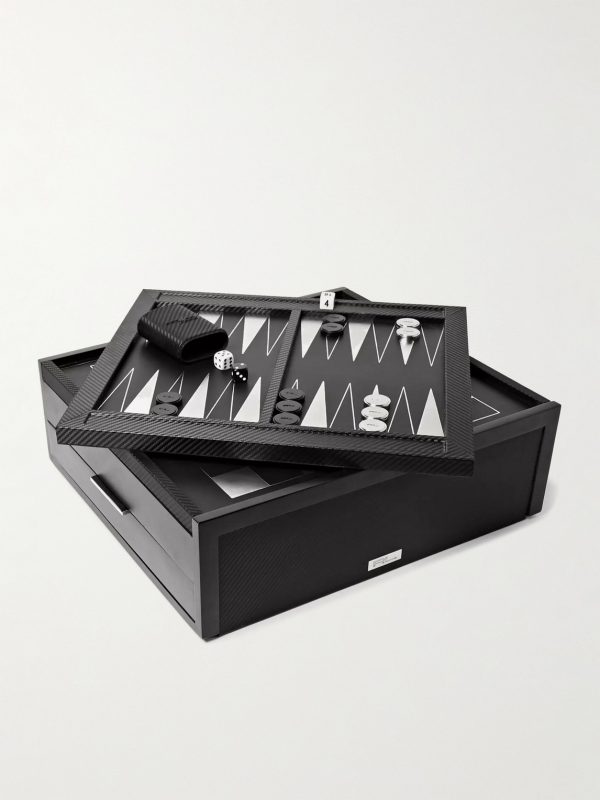 Sutton Carbon-Fibre Leather and Walnut Game Box - E3 Sutton Carbon-Fibre Leather and Walnut Game Box - E3