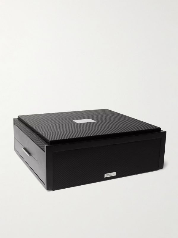 Sutton Carbon-Fibre Leather and Walnut Game Box - FR Sutton Carbon-Fibre Leather and Walnut Game Box - FR