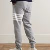 Tapered Striped Cotton-Jersey Sweatpants - BK Tapered Striped Cotton-Jersey Sweatpants - BK