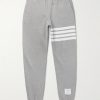 Tapered Striped Cotton-Jersey Sweatpants Tapered Striped Cotton-Jersey Sweatpants