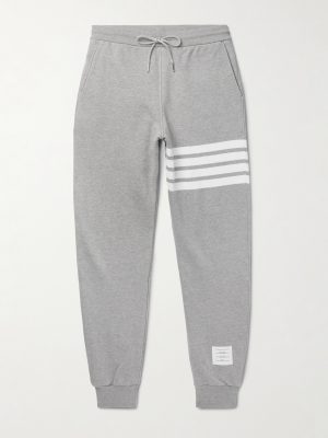 Tapered Striped Cotton-Jersey Sweatpants Tapered Striped Cotton-Jersey Sweatpants