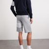Striped Loopback Cotton-Jersey Shorts - BK Striped Loopback Cotton-Jersey Shorts - BK