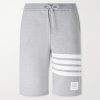 Striped Loopback Cotton-Jersey Shorts Striped Loopback Cotton-Jersey Shorts