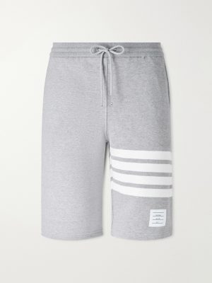 Striped Loopback Cotton-Jersey Shorts Striped Loopback Cotton-Jersey Shorts