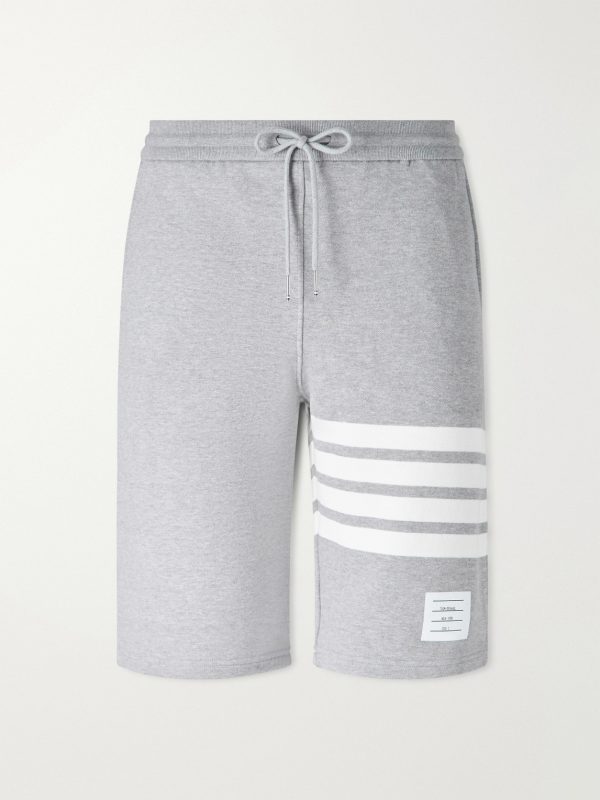 Striped Loopback Cotton-Jersey Shorts Striped Loopback Cotton-Jersey Shorts