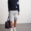 Striped Loopback Cotton-Jersey Shorts - OU Striped Loopback Cotton-Jersey Shorts - OU