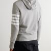 Striped Loopback Cotton-Jersey Zip-Up Hoodie - BK Striped Loopback Cotton-Jersey Zip-Up Hoodie - BK