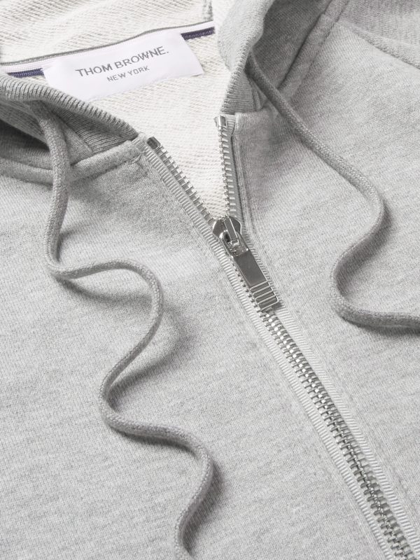 Striped Loopback Cotton-Jersey Zip-Up Hoodie - CU Striped Loopback Cotton-Jersey Zip-Up Hoodie - CU