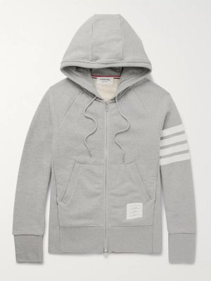 Striped Loopback Cotton-Jersey Zip-Up Hoodie Striped Loopback Cotton-Jersey Zip-Up Hoodie