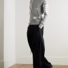 Striped Loopback Cotton-Jersey Zip-Up Hoodie - OU Striped Loopback Cotton-Jersey Zip-Up Hoodie - OU