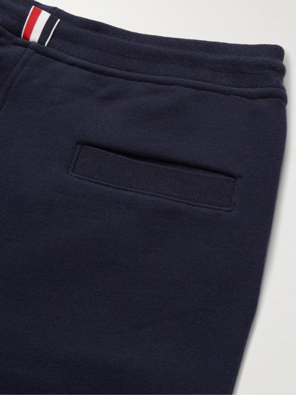 Striped Loopback Cotton-Jersey Shorts - CU Striped Loopback Cotton-Jersey Shorts - CU