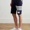 Striped Loopback Cotton-Jersey Shorts - FR Striped Loopback Cotton-Jersey Shorts - FR