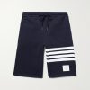 Striped Loopback Cotton-Jersey Shorts Striped Loopback Cotton-Jersey Shorts
