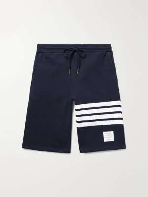 Striped Loopback Cotton-Jersey Shorts Striped Loopback Cotton-Jersey Shorts
