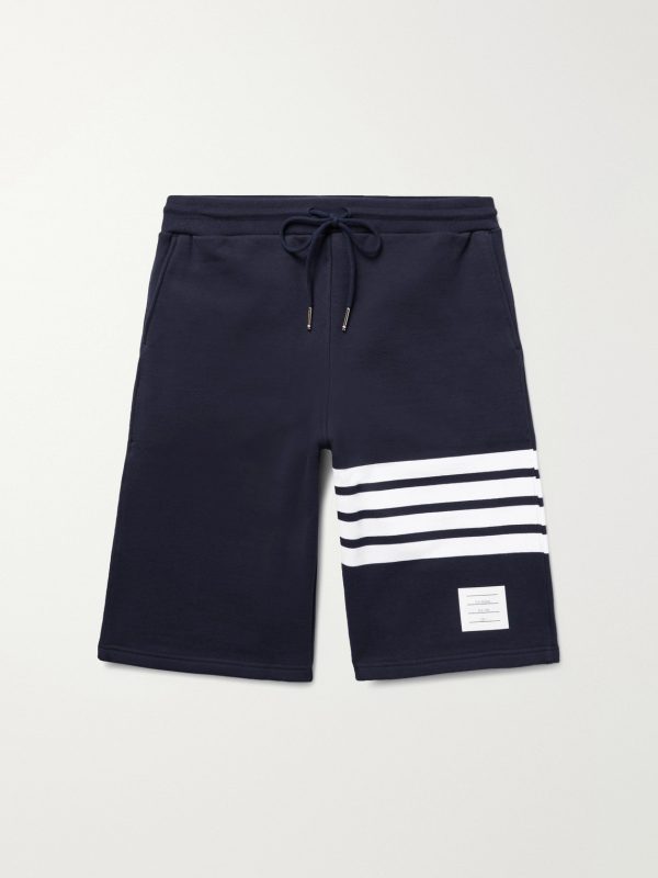 Striped Loopback Cotton-Jersey Shorts Striped Loopback Cotton-Jersey Shorts